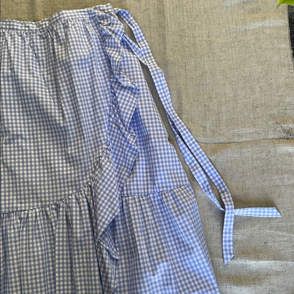 Cupio Light Blue Gingham Maxi Skirt with Ruffle Trim - Picture 5 of 5